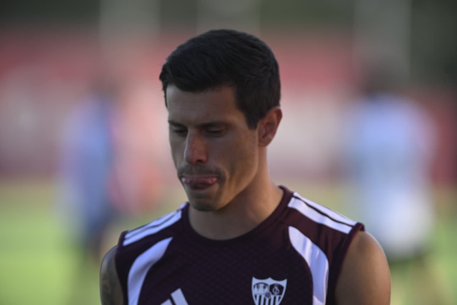 Alfon, en la primera sesión del Sevilla