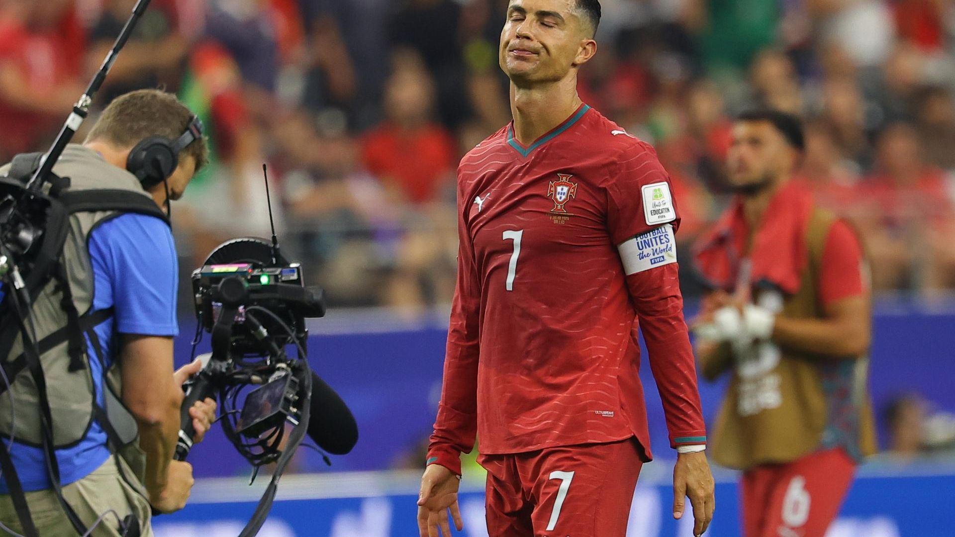 Cristiano Ronaldo, en el partido ante España