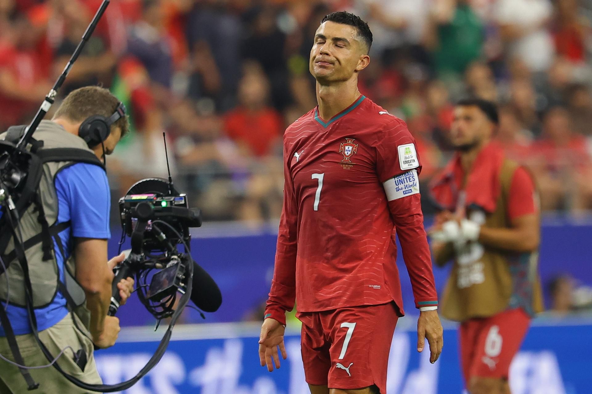 Cristiano Ronaldo, en el partido ante España