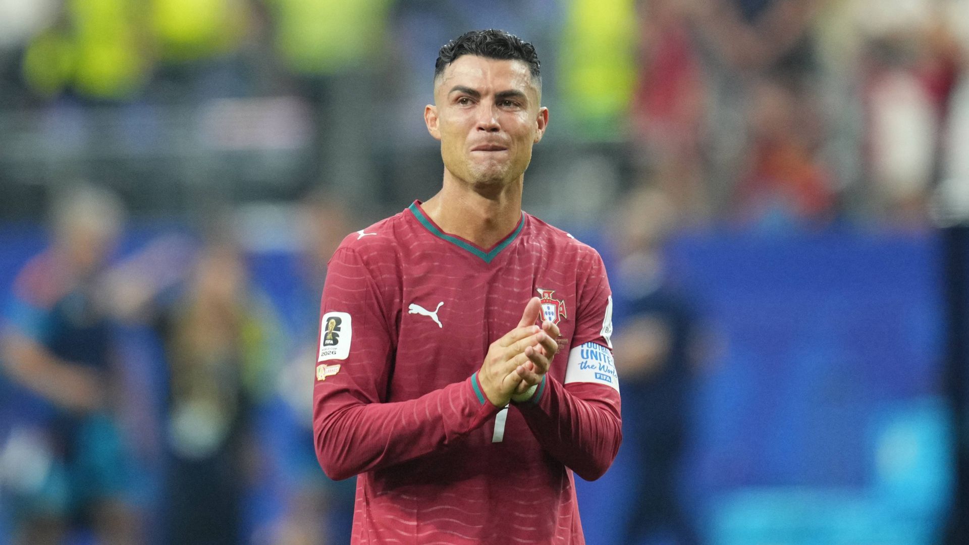 Cristiano Ronaldo, llorando en su último partido del Mundial Cristiano Ronaldo, llorando en su último partido del Mundial