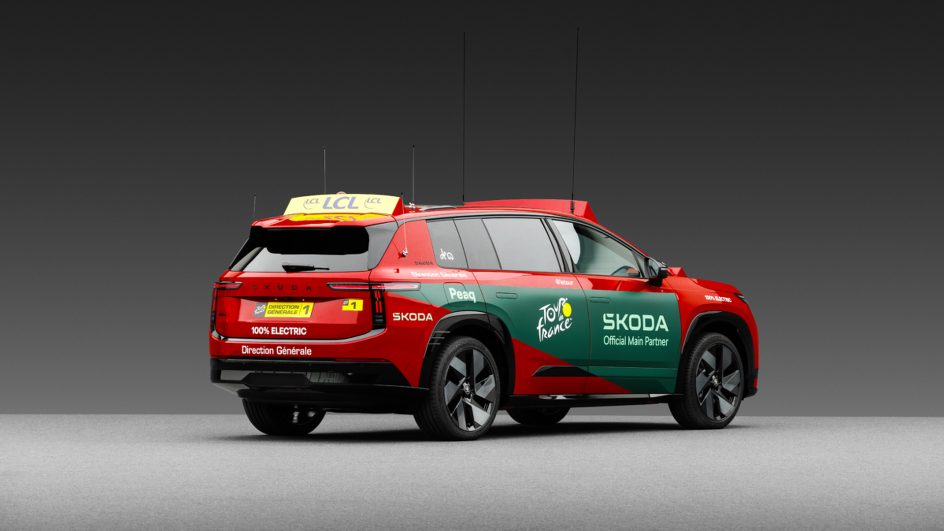 El nuevo Skoda Peaq, el Coche Rojo del Tour 2026