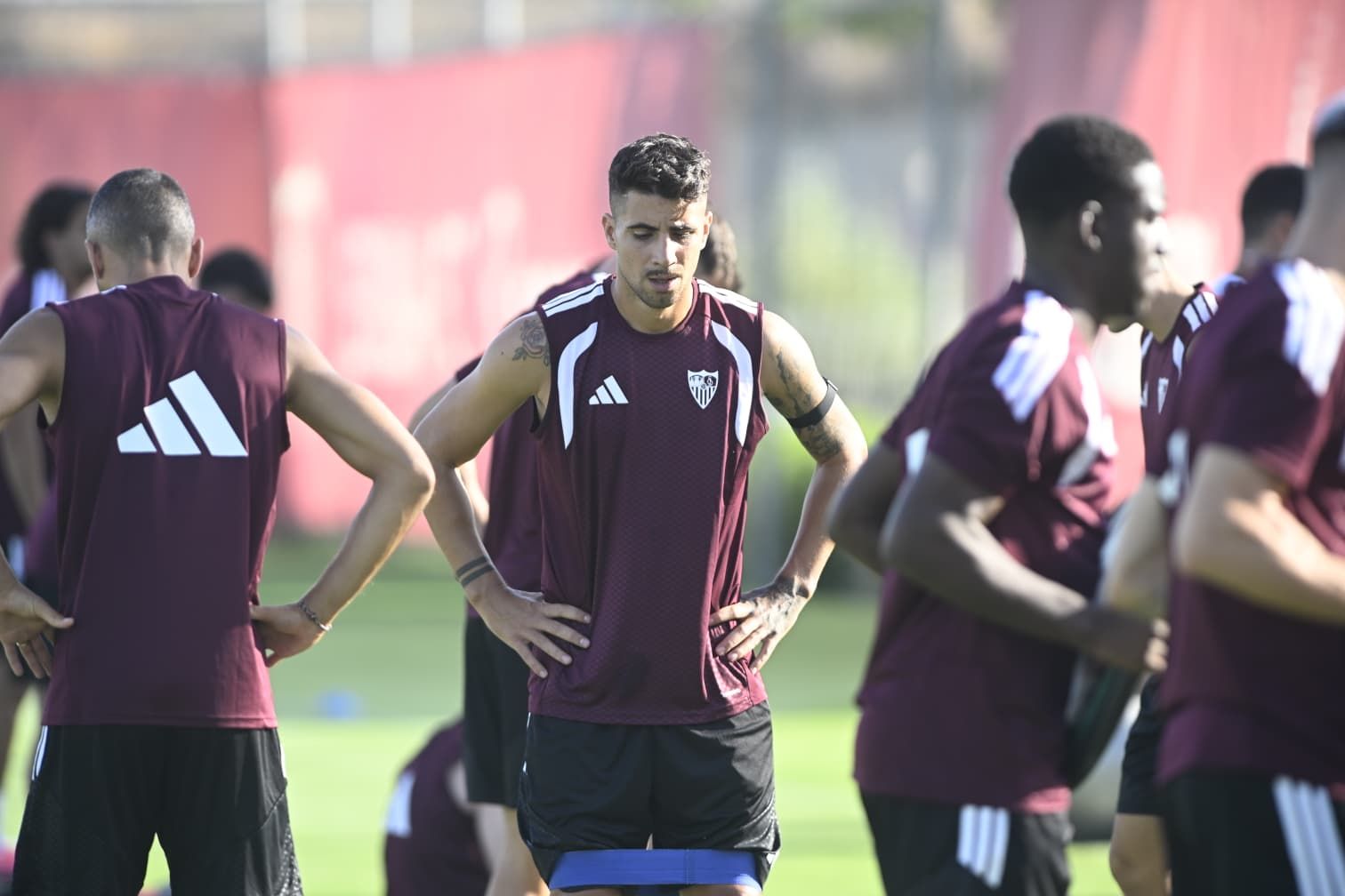 Fabio Cardoso, en la primera sesión del Sevilla