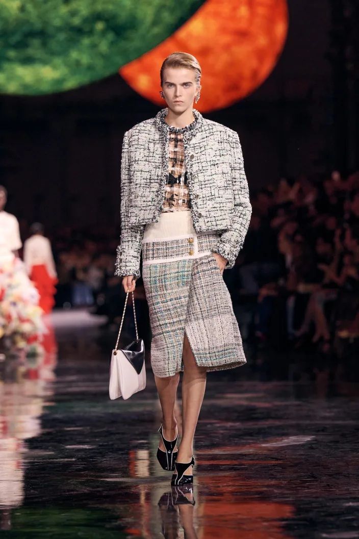 Falda pareo de tweed
