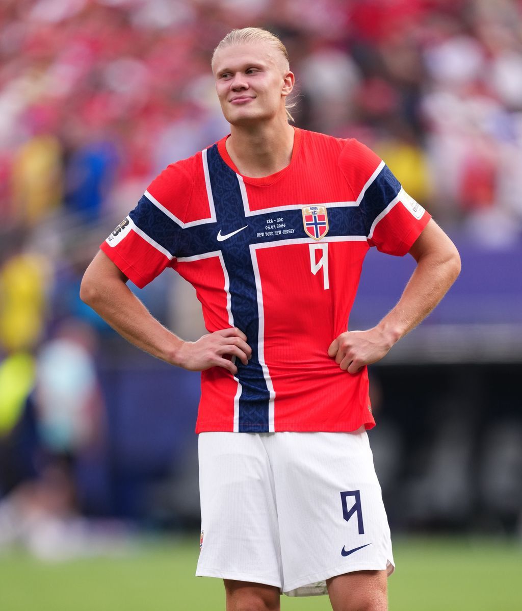 Haaland, durante el partido contra Brasil
