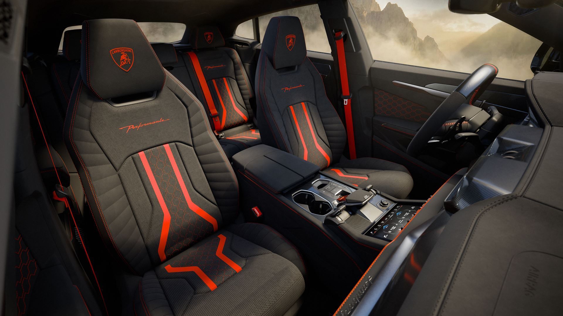 Interior del Lamborghini Urus SE Performante Interior del Lamborghini Urus SE Performante