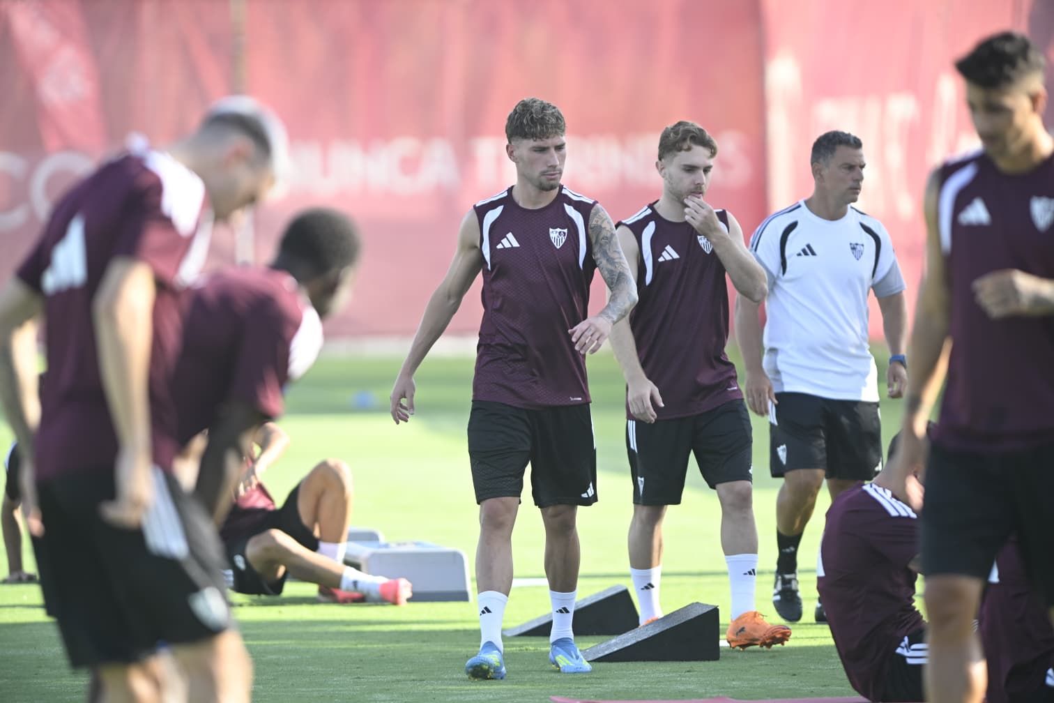 La primera sesión del Sevilla