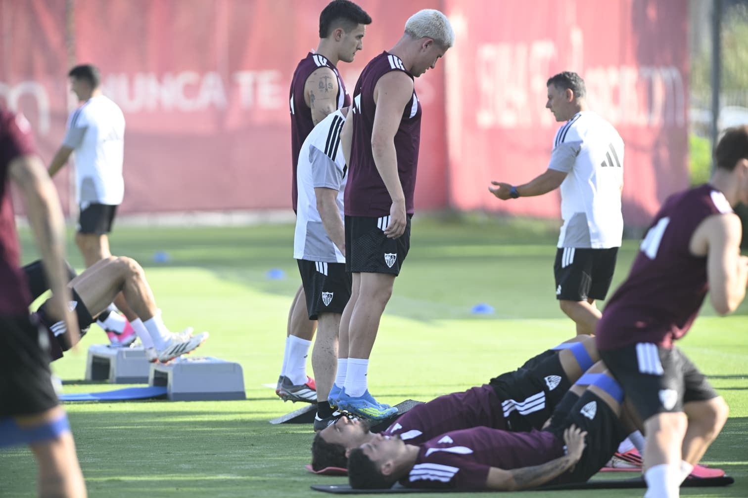 La primera sesión del Sevilla