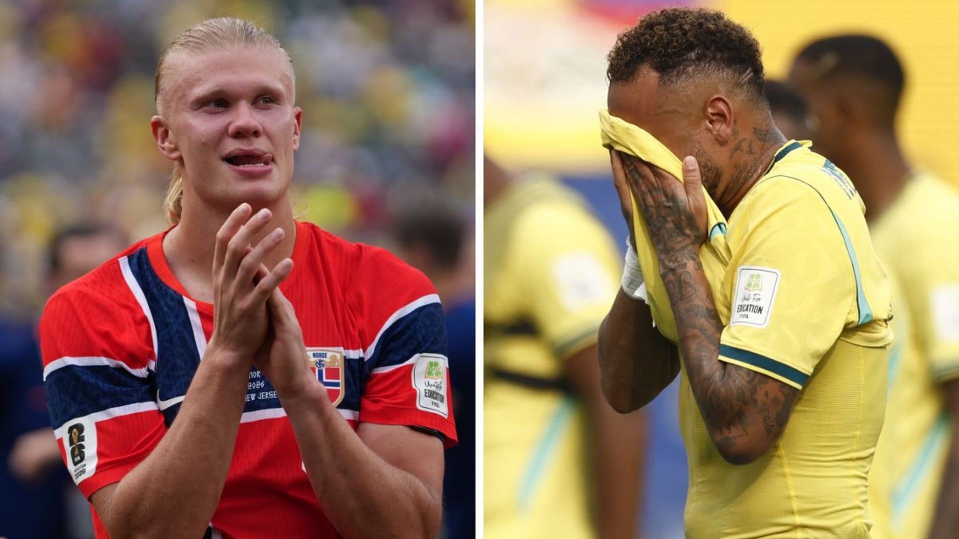 Las lágrimas de Erling Haaland y Vinicius Jr. tras el Brasil-Noruega Las lágrimas de Erling Haaland y Vinicius Jr. tras el Brasil-Noruega