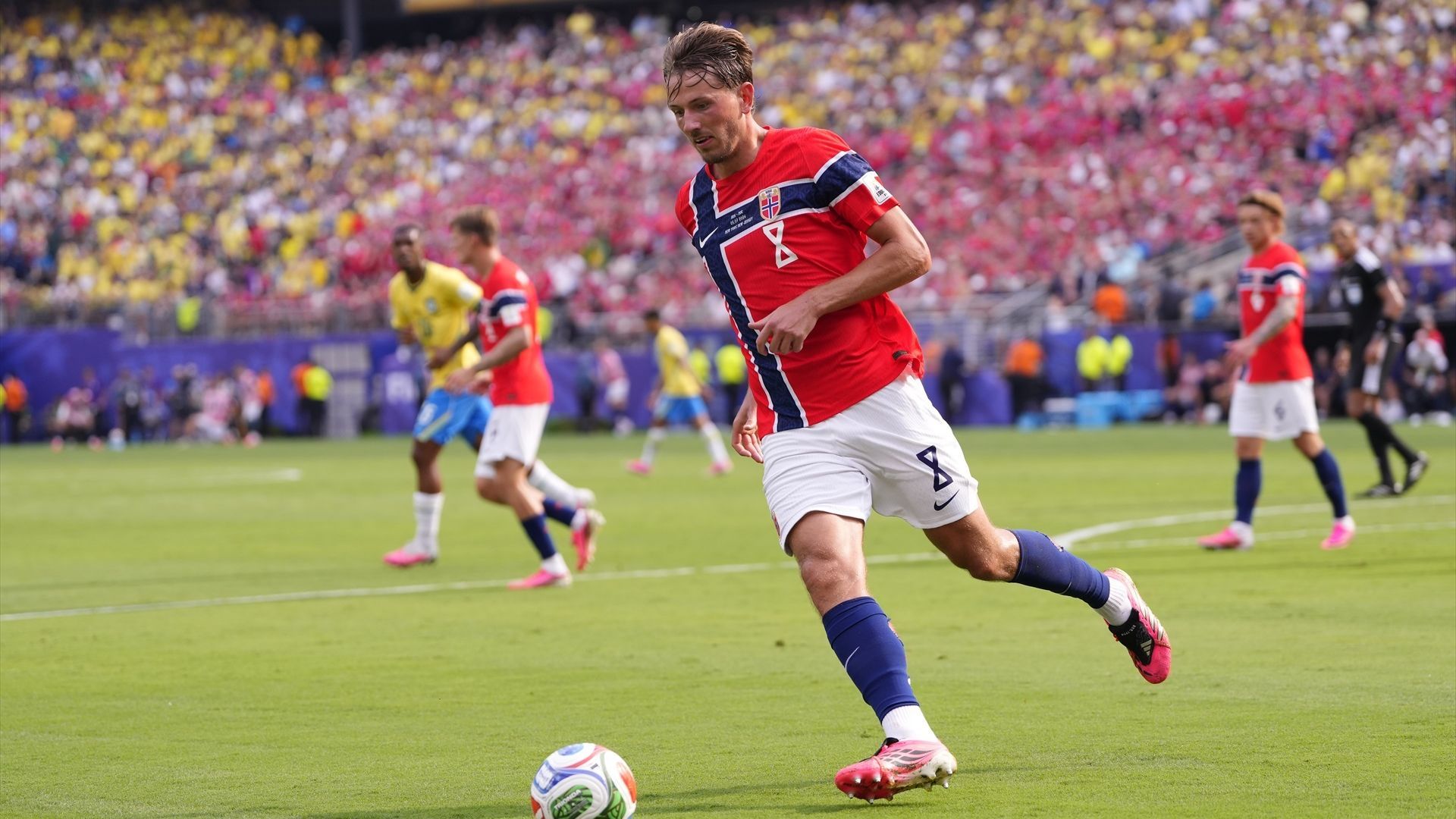 Sander Berge, durante el Brasil-Noruega del Mundial 2026