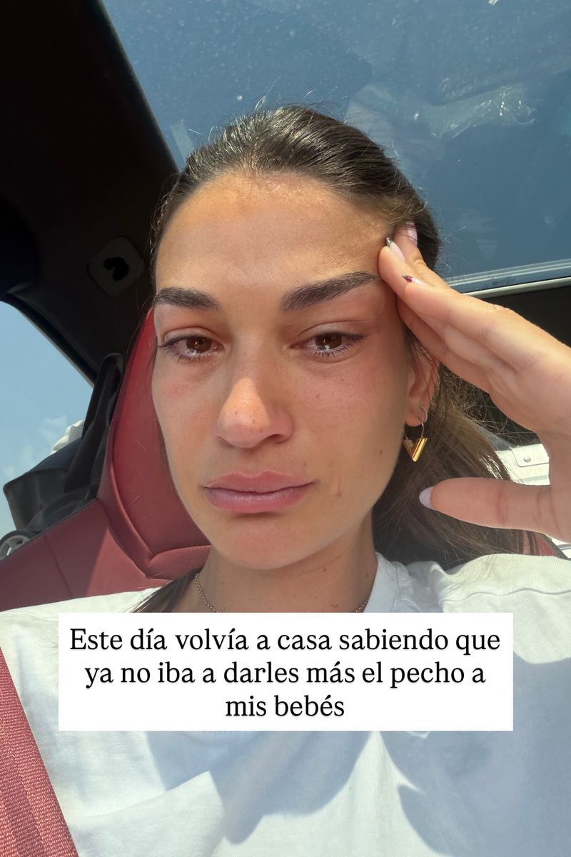 Estela Grande al saber que ya no le daría el pecho a sus bebés