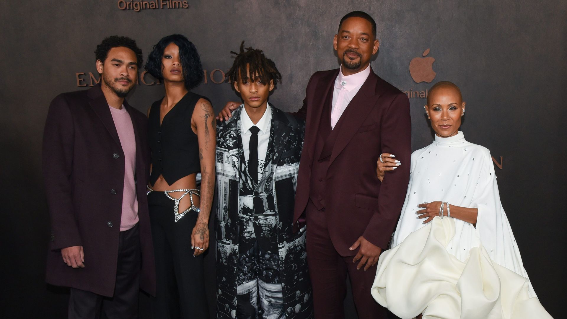 Jada Pinkett, Will Smith y sus hijos en una imagen de archivo