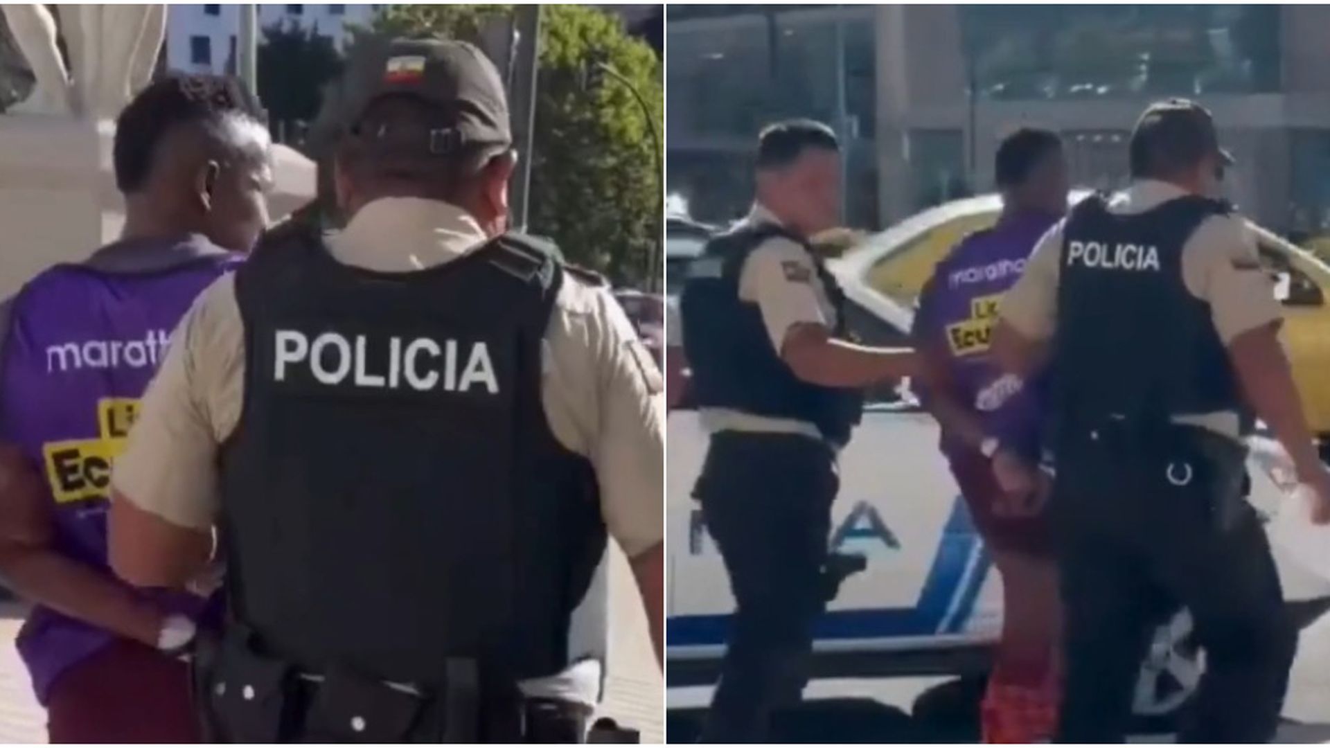José Hernández siendo detenido por la policía José Hernández siendo detenido por la policía