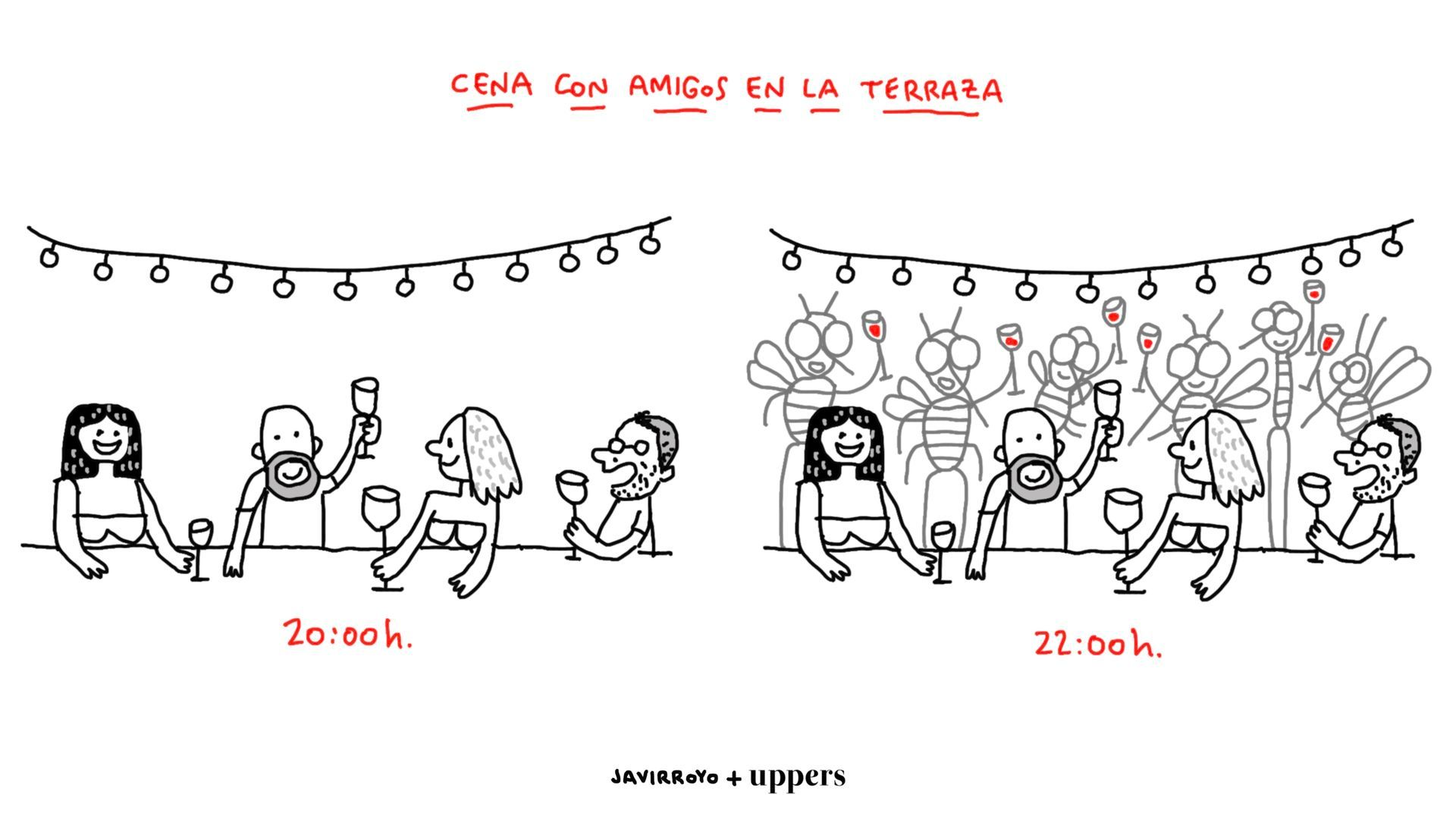 La viñeta de Javirroyo: "Cena con amigos" La viñeta de Javirroyo: "Cena con amigos"