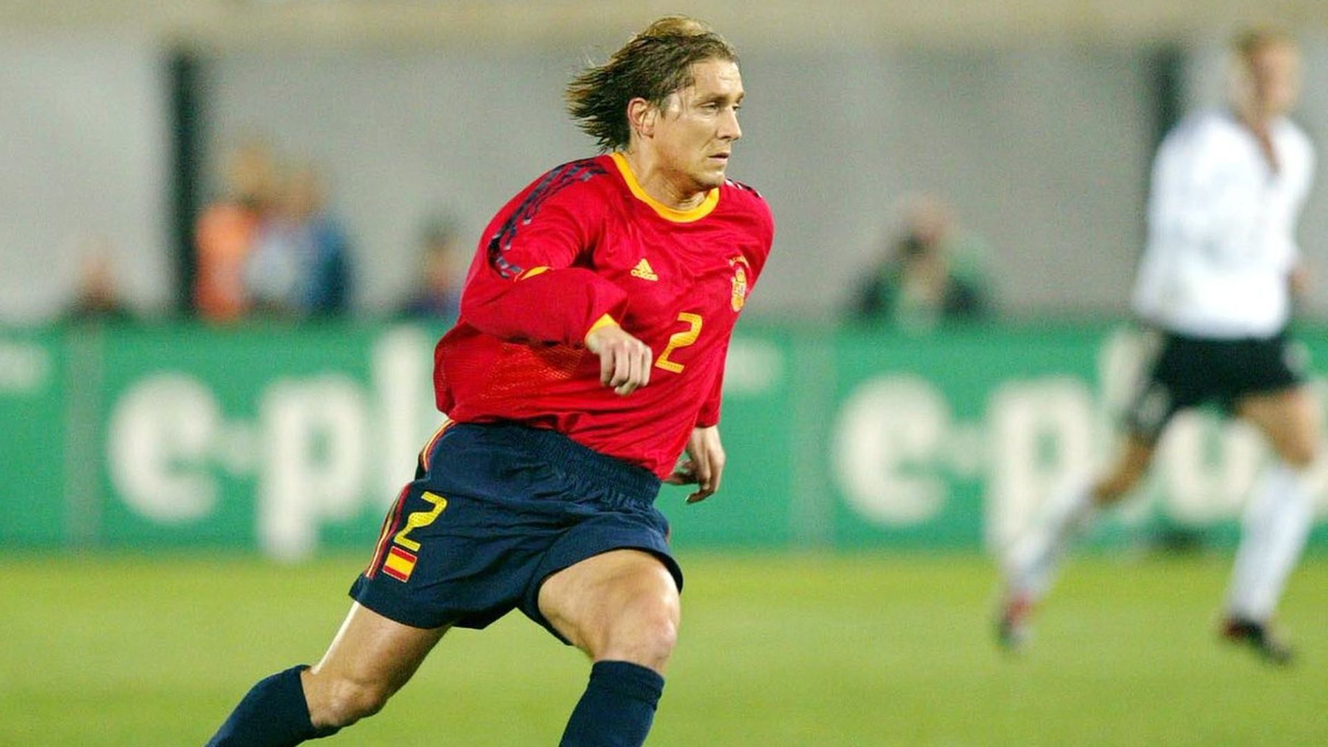 Michel Salgado con la Selección española Michel Salgado con la Selección española