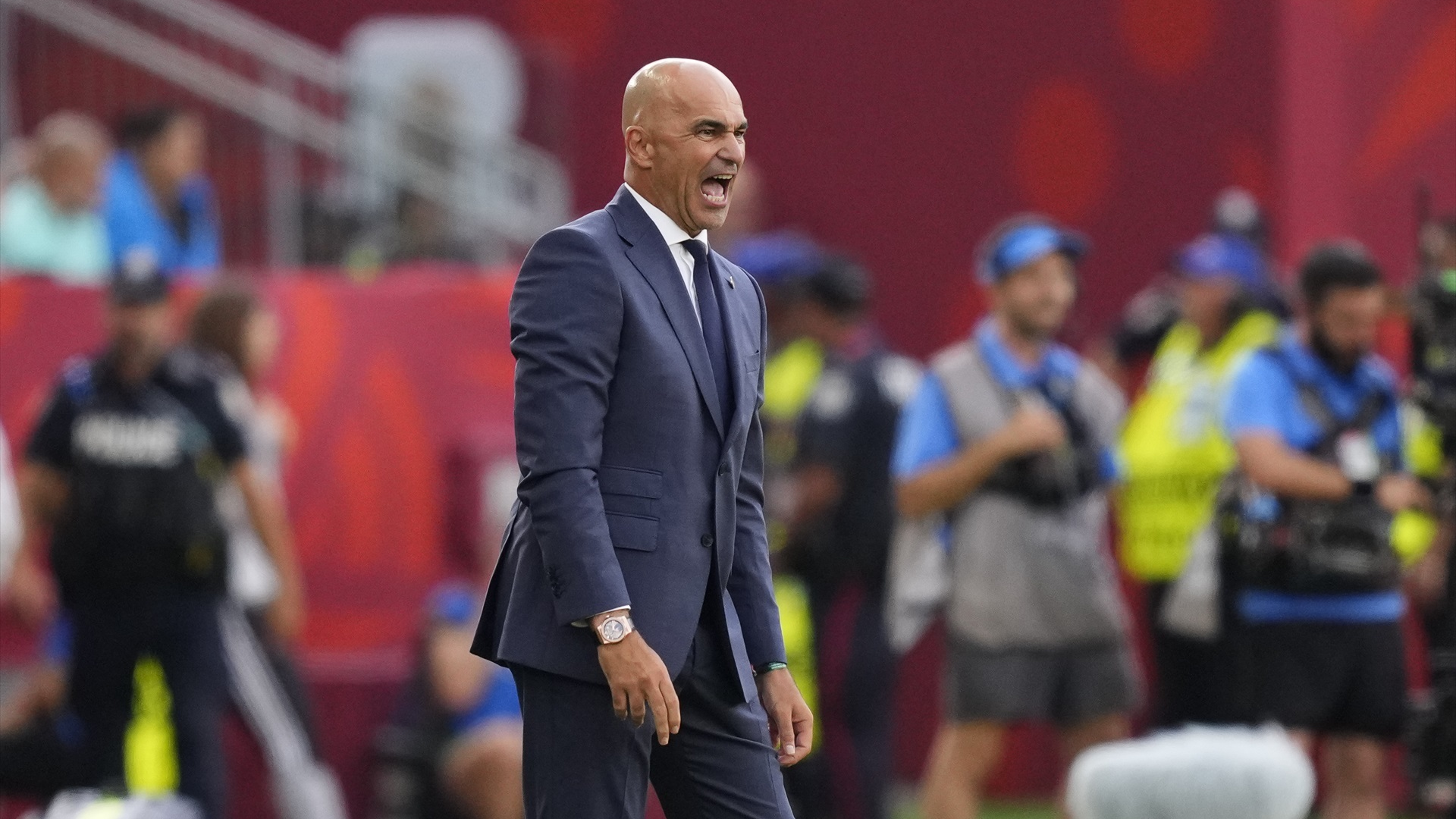 Roberto Martínez, en un partido de Portugal durante el Mundial
