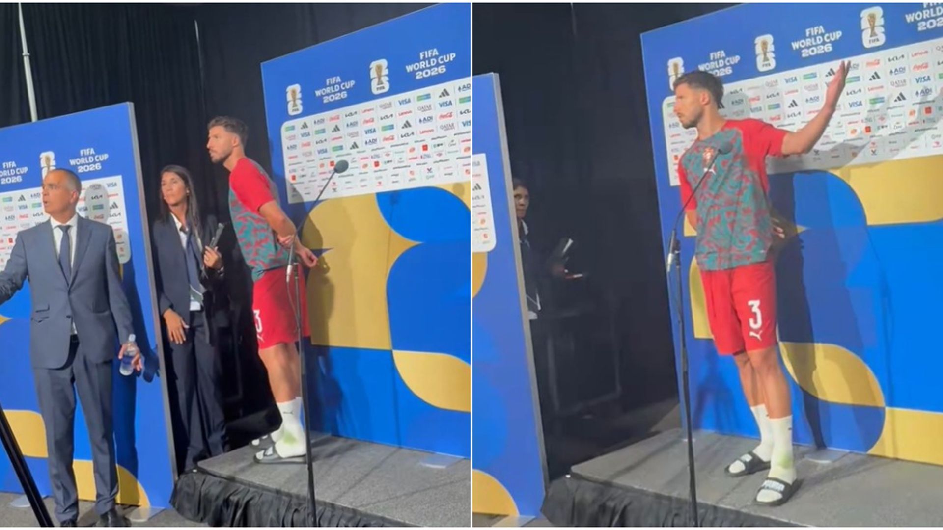 Ruben Dias en la zona mixta tras el Portugal - España Ruben Dias en la zona mixta tras el Portugal - España