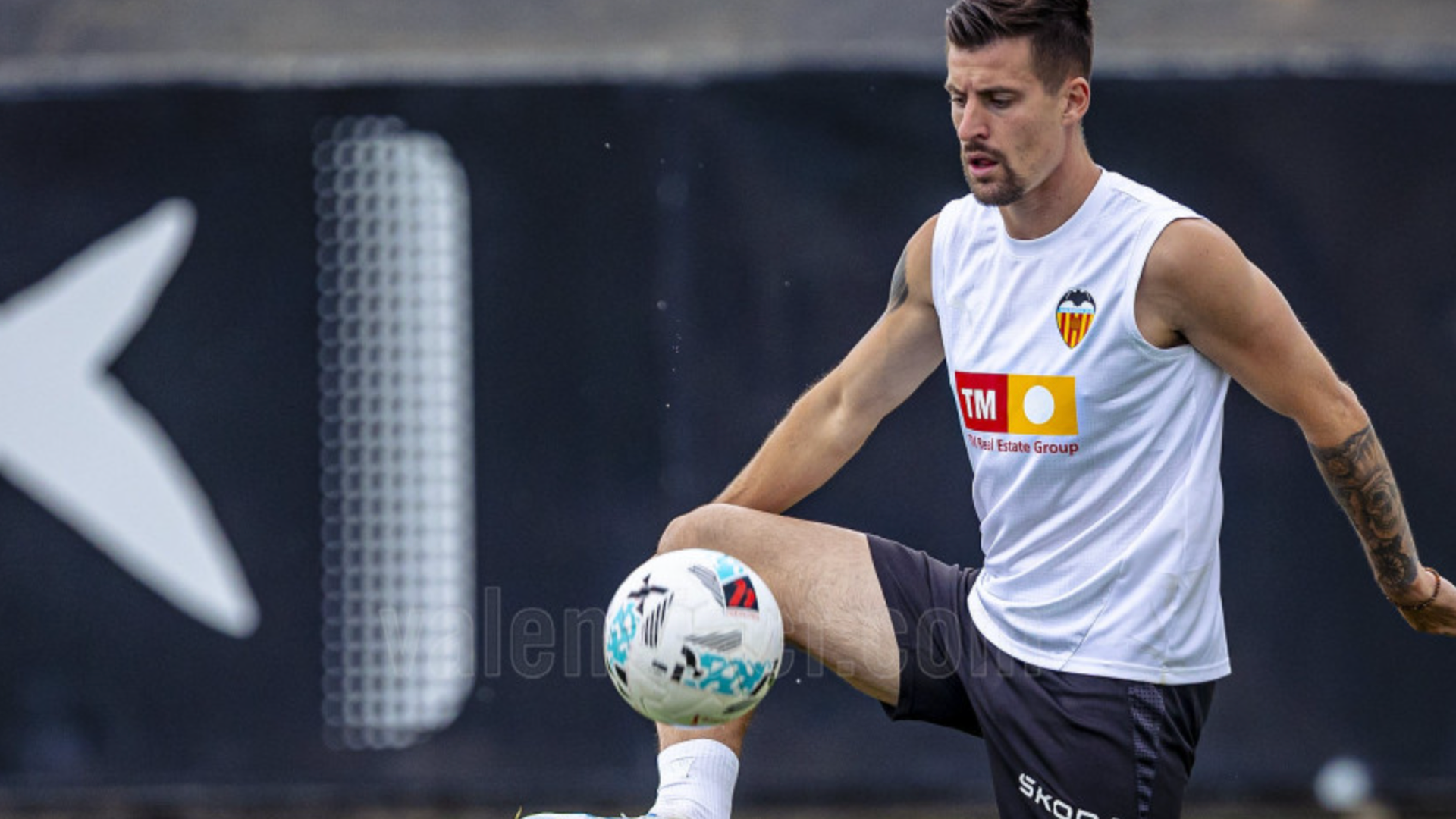 Santamaría, entrenando en Paterna