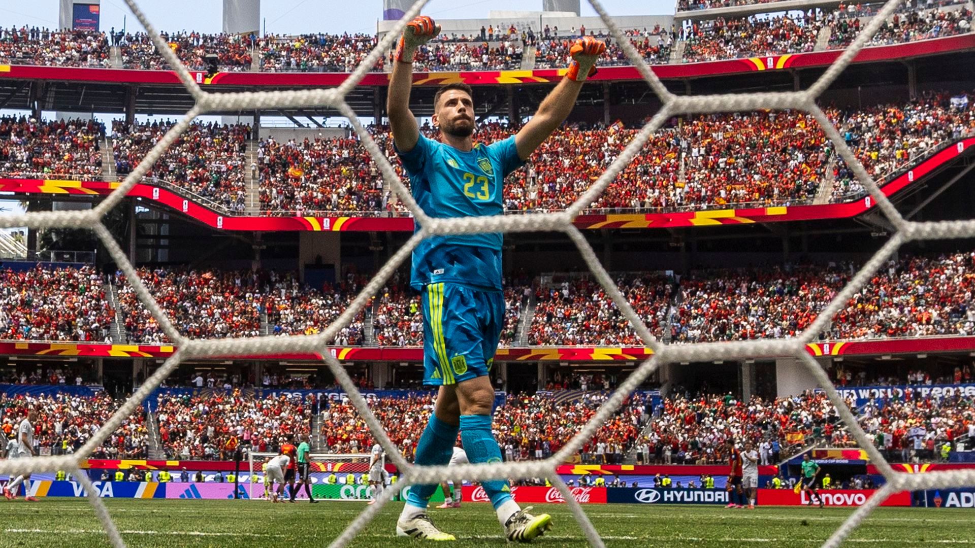 Unai Simón en un partido con España durante el Mundial 2026 Unai Simón en un partido con España durante el Mundial 2026
