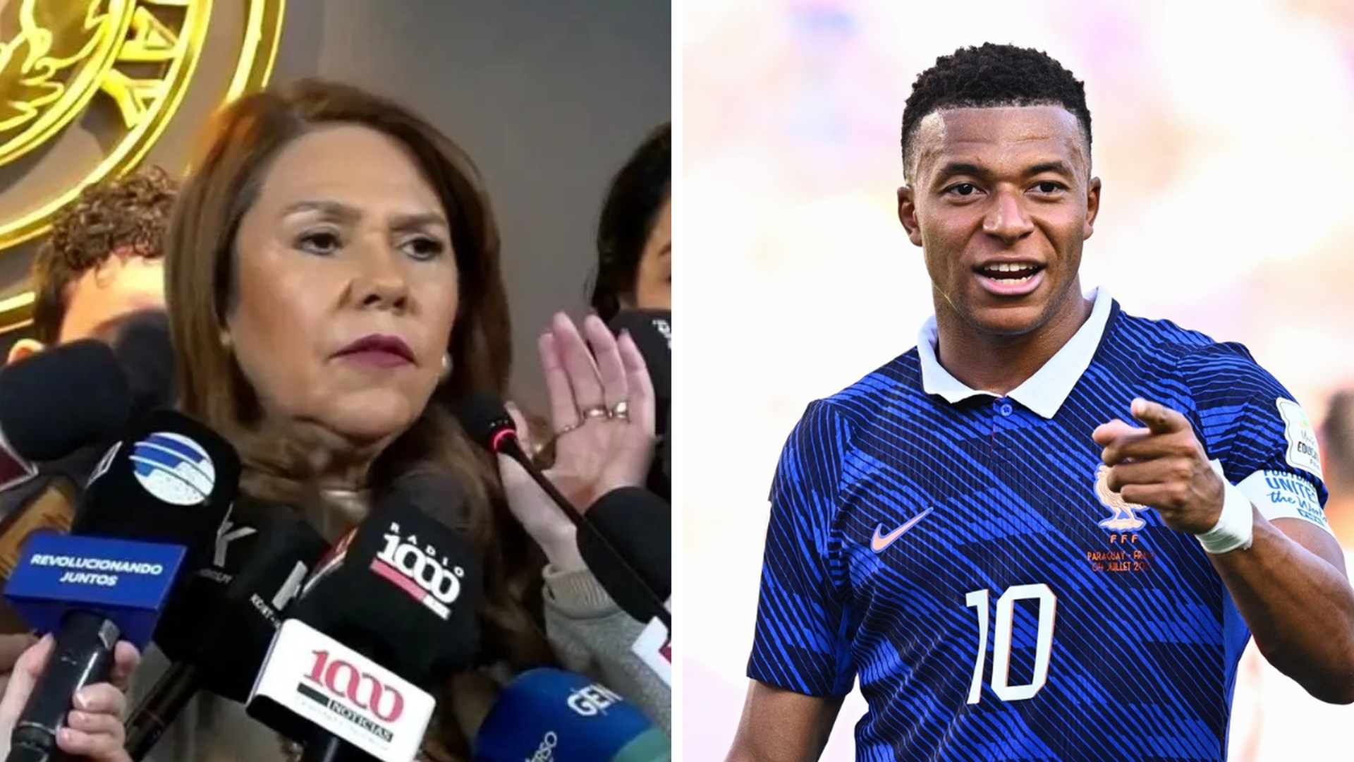 Celeste Amarilla y Kylian Mbappé Celeste Amarilla y Kylian Mbappé