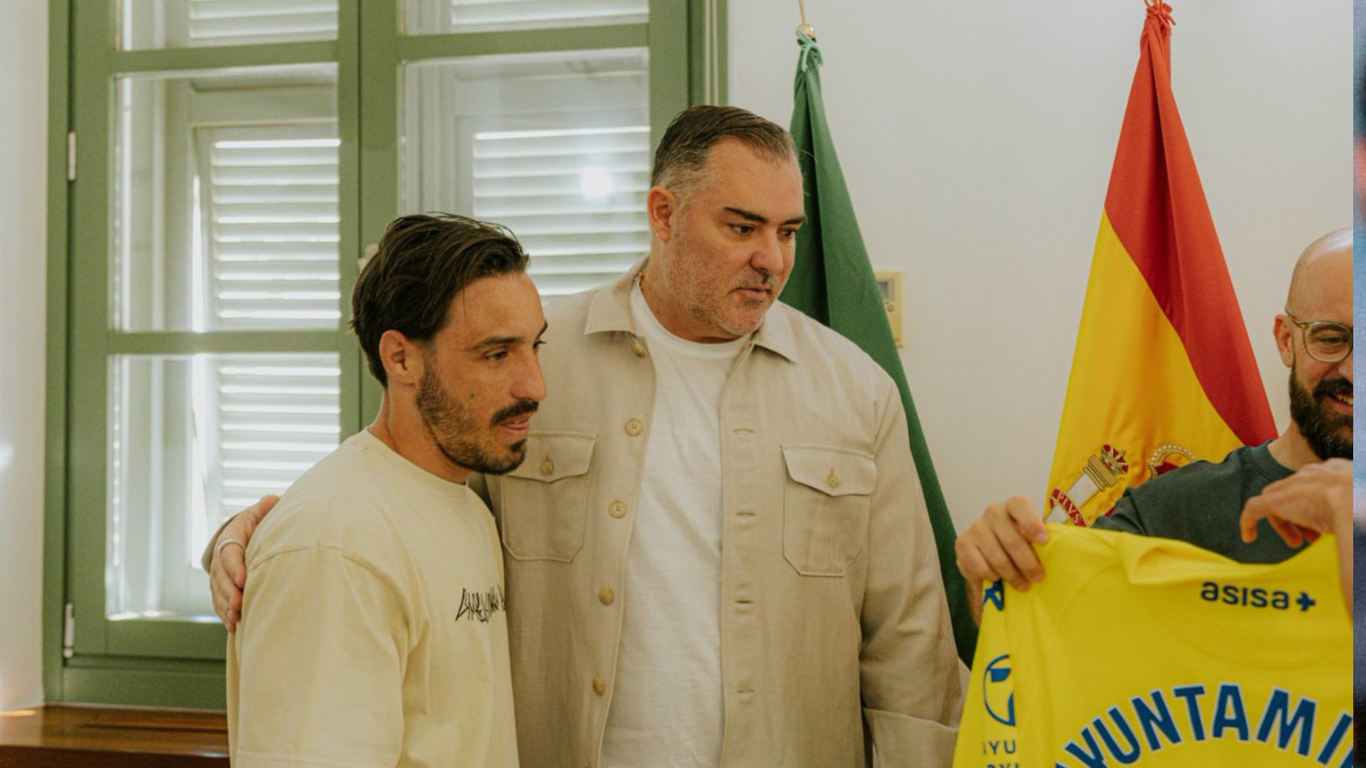 Christian Septien, nuevo presidente del Cádiz, junto a Isaac Carcelén