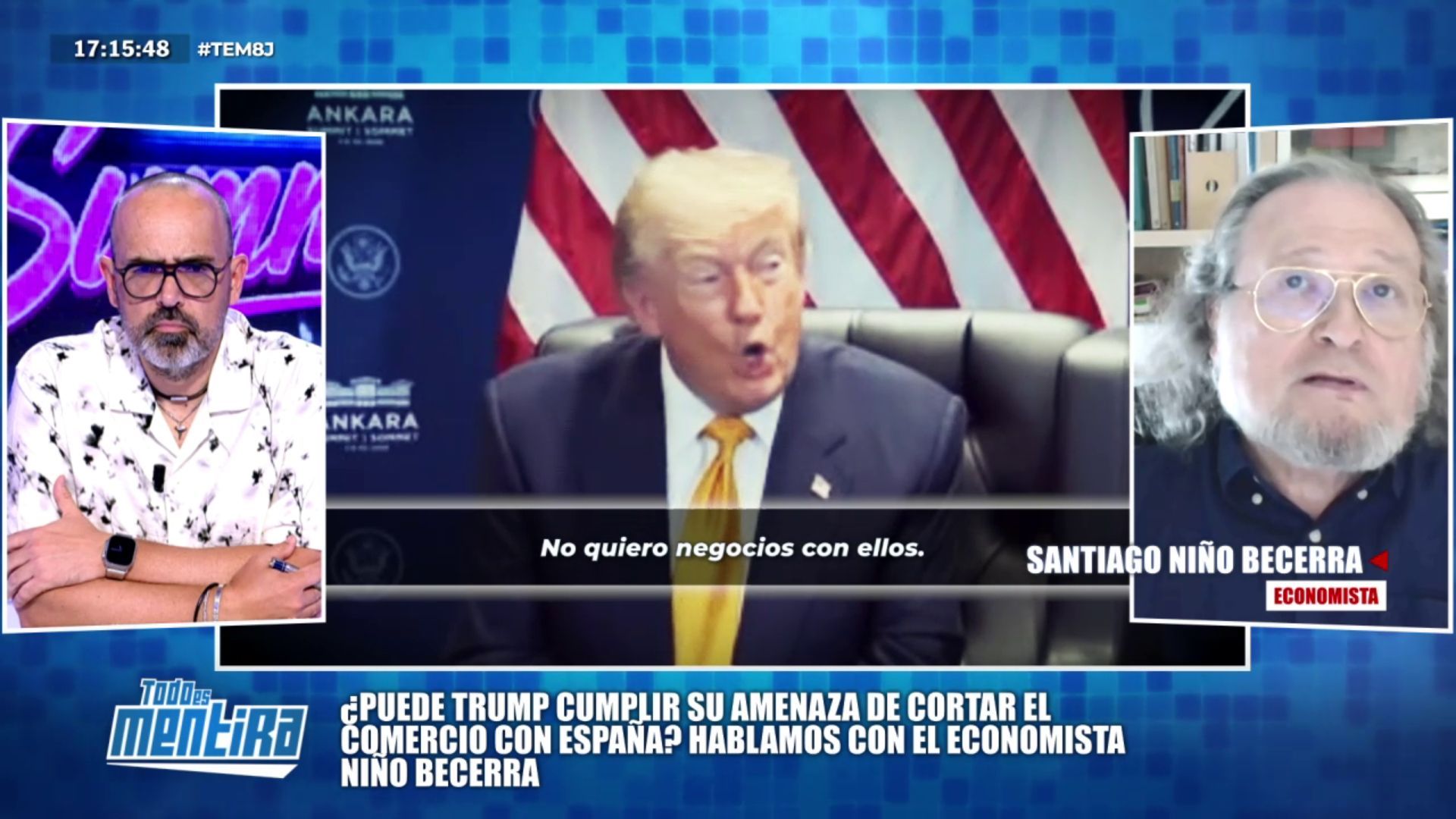 El economista Niño Becerra, sobre la amenaza de Trump de cortar el comercio con España
