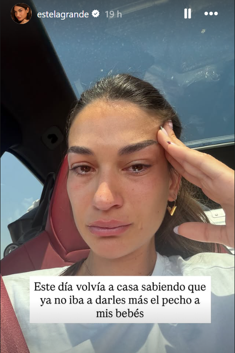 Estela Grande deja de darle el pecho a sus bebés