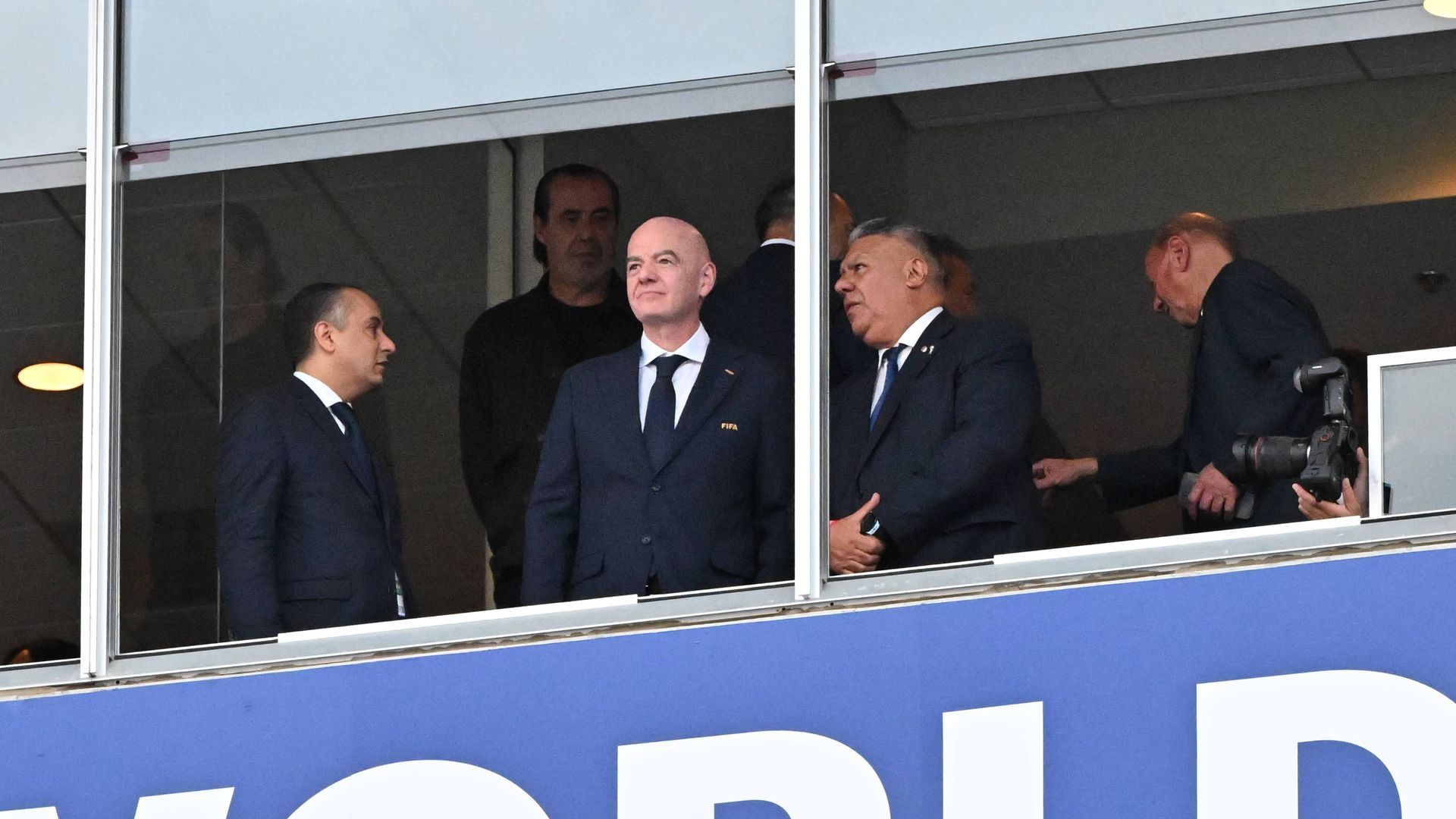 Gianni Infantino y 'Chiqui' Tapia