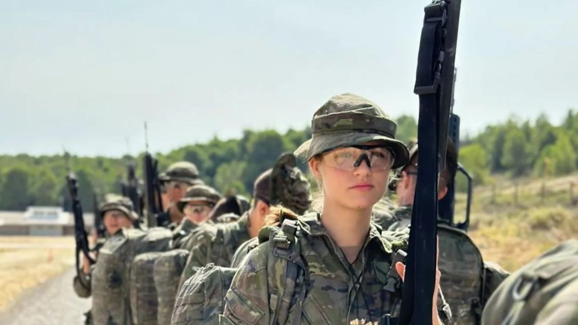 La princesa Leonor en sus prácticas militares