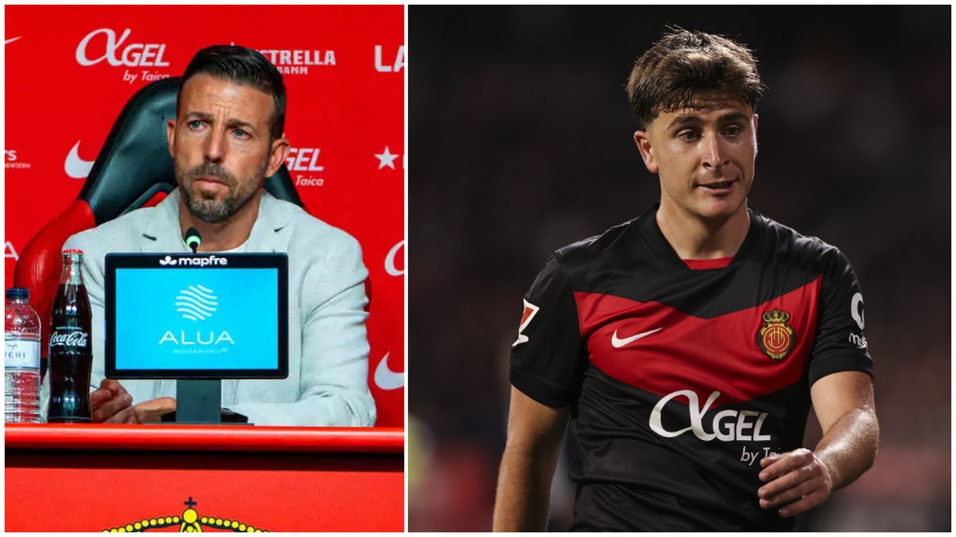 Luis García y Pablo Torre, con el Mallorca Luis García y Pablo Torre, con el Mallorca