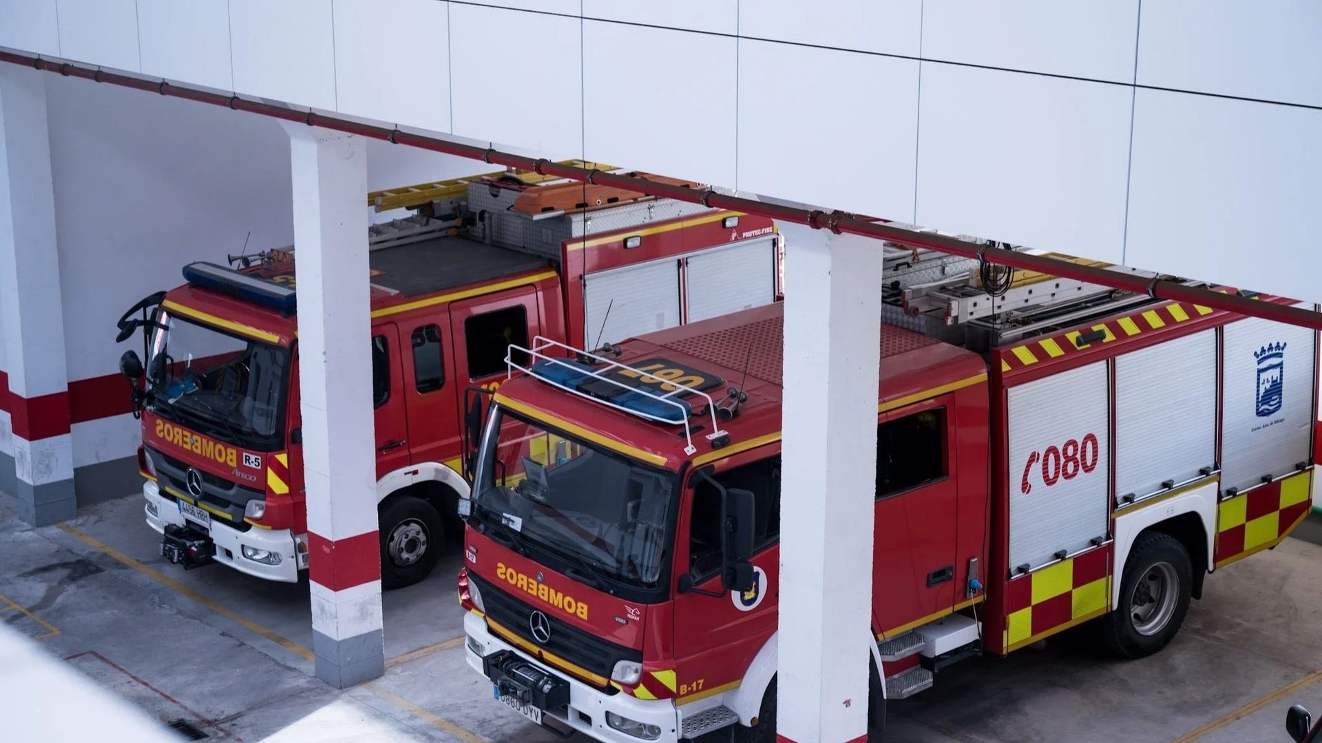 Parqued e bomberos en Málaga Parqued e bomberos en Málaga
