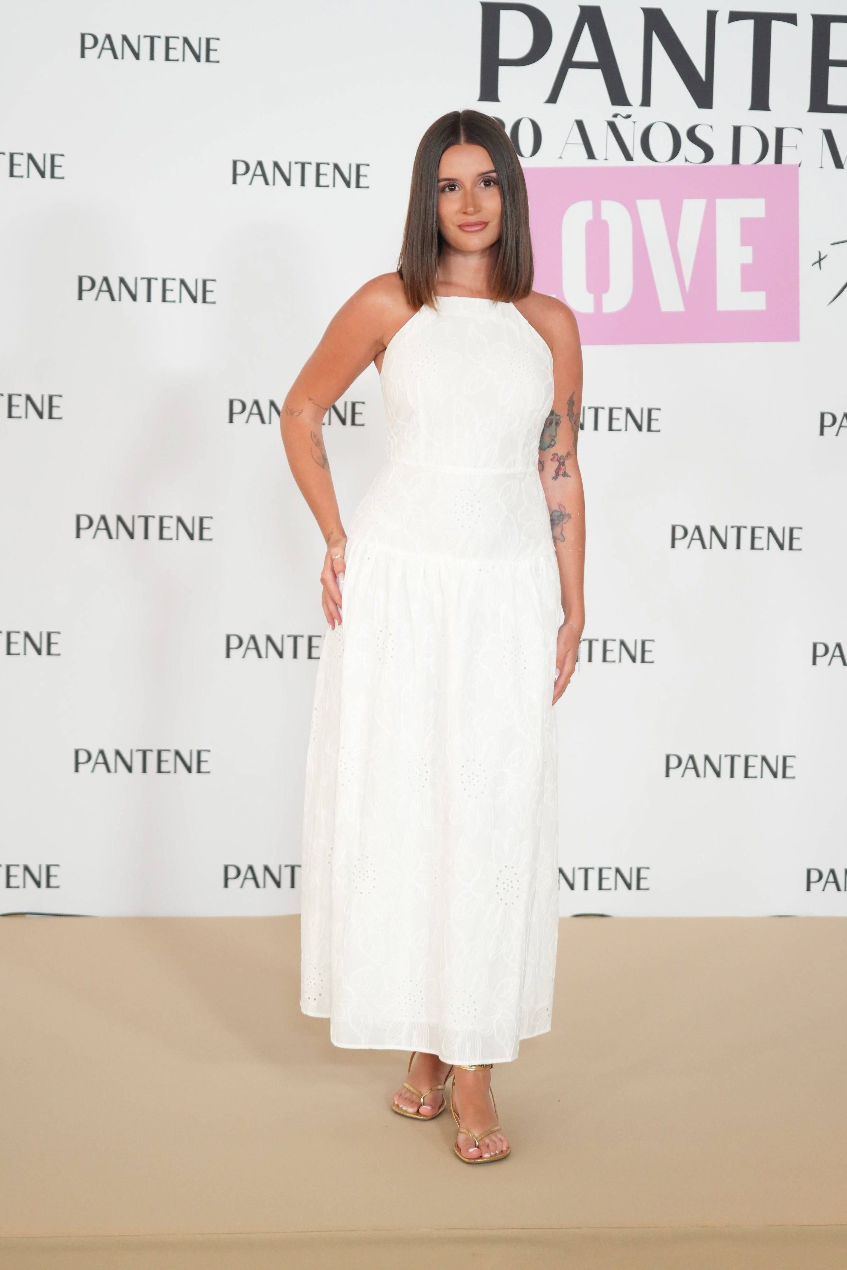 Sandra Barrios, en el photocall de la fiesta de Pantene