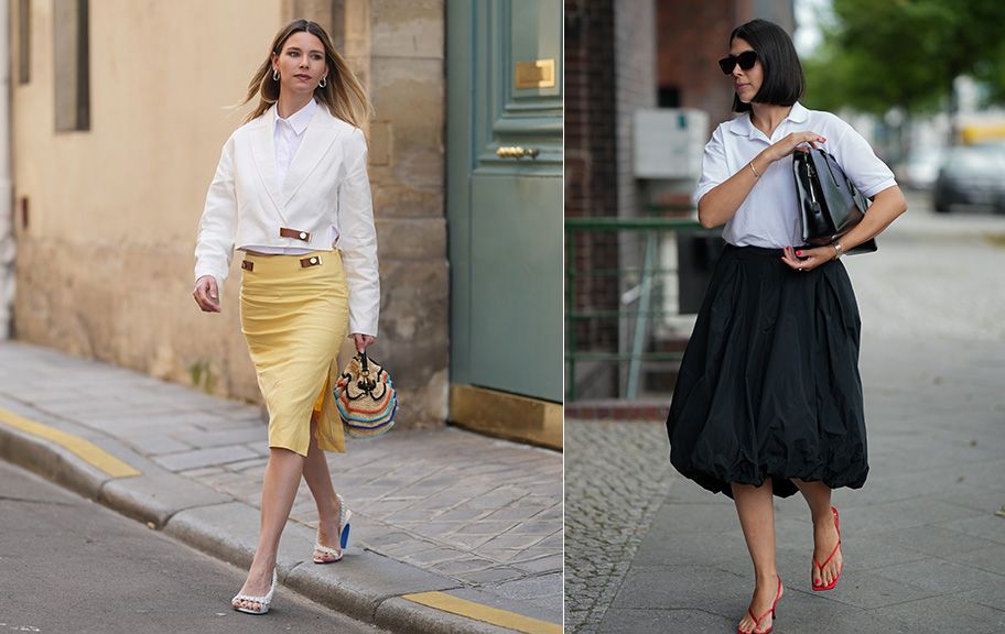 Camisa blanca con falda
