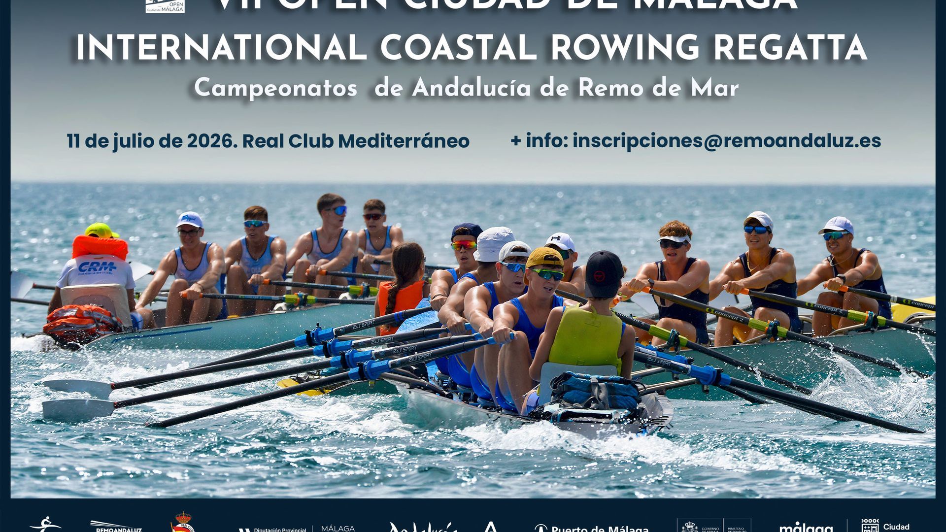 Cartel anunciador del VII Open Ciudad de Málaga de remo de mar. Cartel anunciador del VII Open Ciudad de Málaga de remo de mar.
