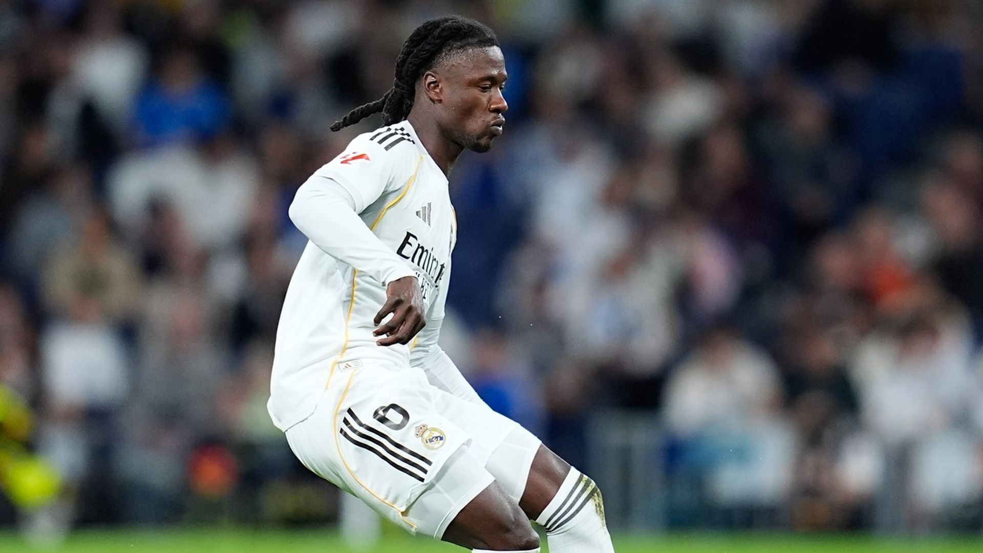 Eduardo Camavinga en un partido con el Real Madrid Eduardo Camavinga en un partido con el Real Madrid