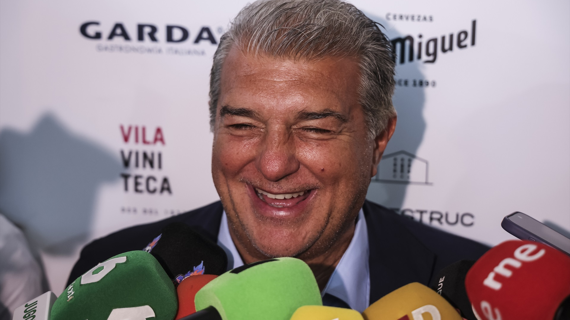 Joan Laporta, en una comparecencia ante los medios Joan Laporta, en una comparecencia ante los medios