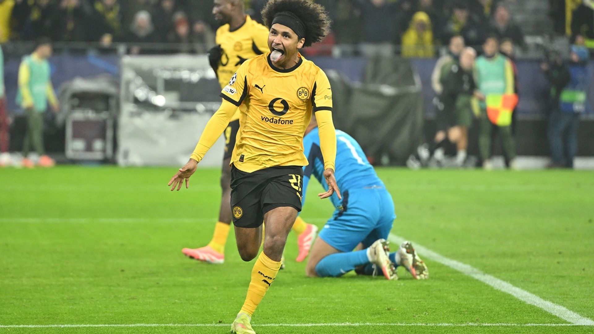 La celebración de Adeyemi con el Borussia Dortmund La celebración de Adeyemi con el Borussia Dortmund