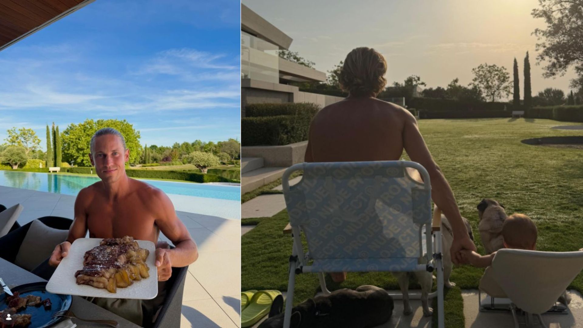 Marcos Llorente en su casa Marcos Llorente en su casa