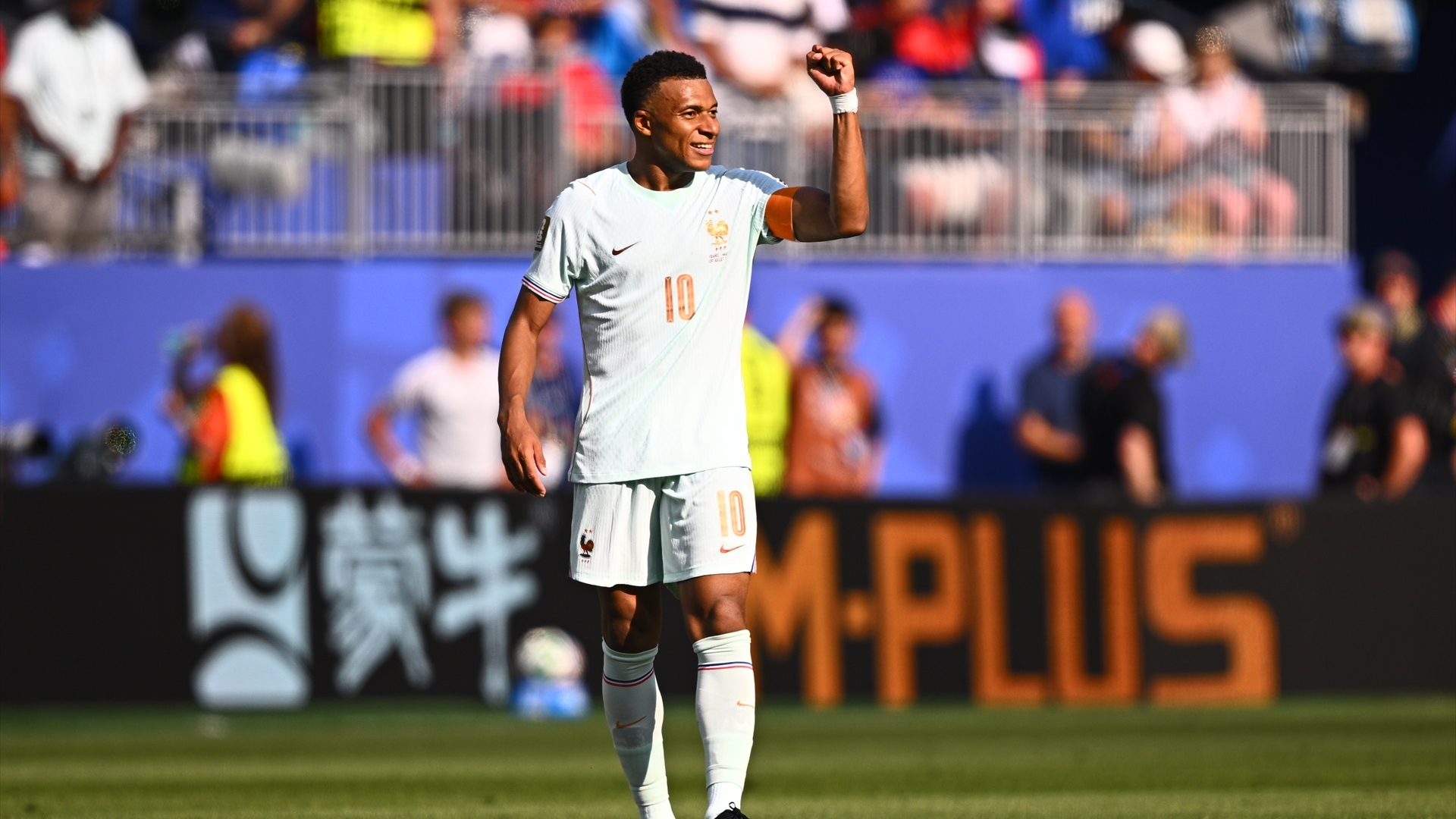 Mbappé celebra el primer gol de Francia a Marruecos Mbappé celebra el primer gol de Francia a Marruecos