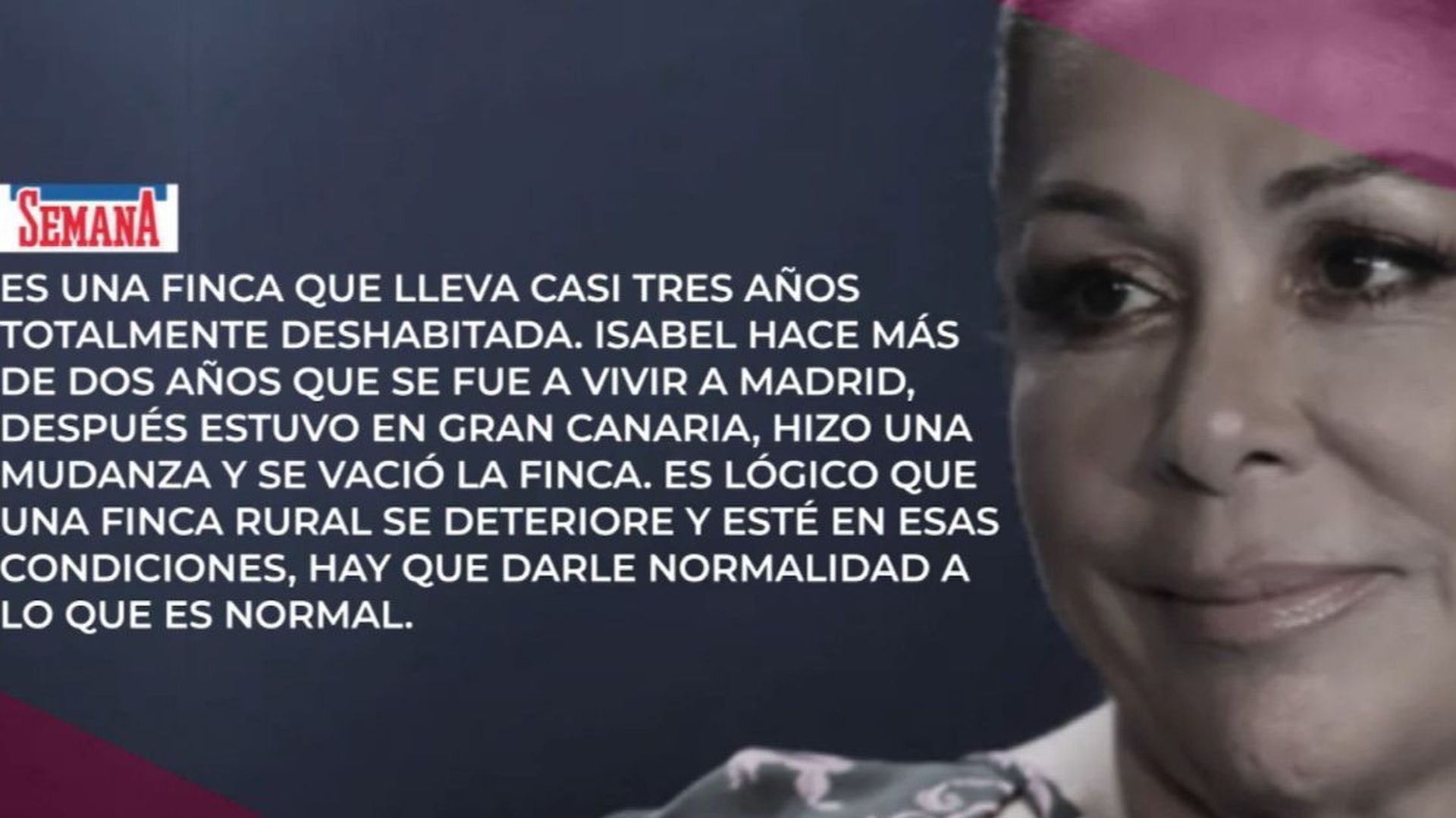 Isabel Pantoja, sobre Cantora: “Lleva tres años deshabitada”