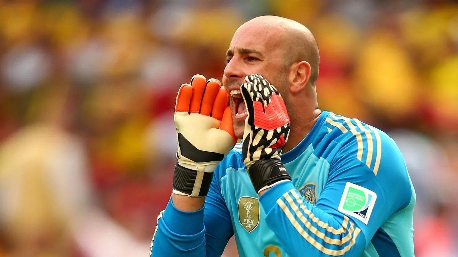 Pepe Reina con la selección española Pepe Reina con la selección española