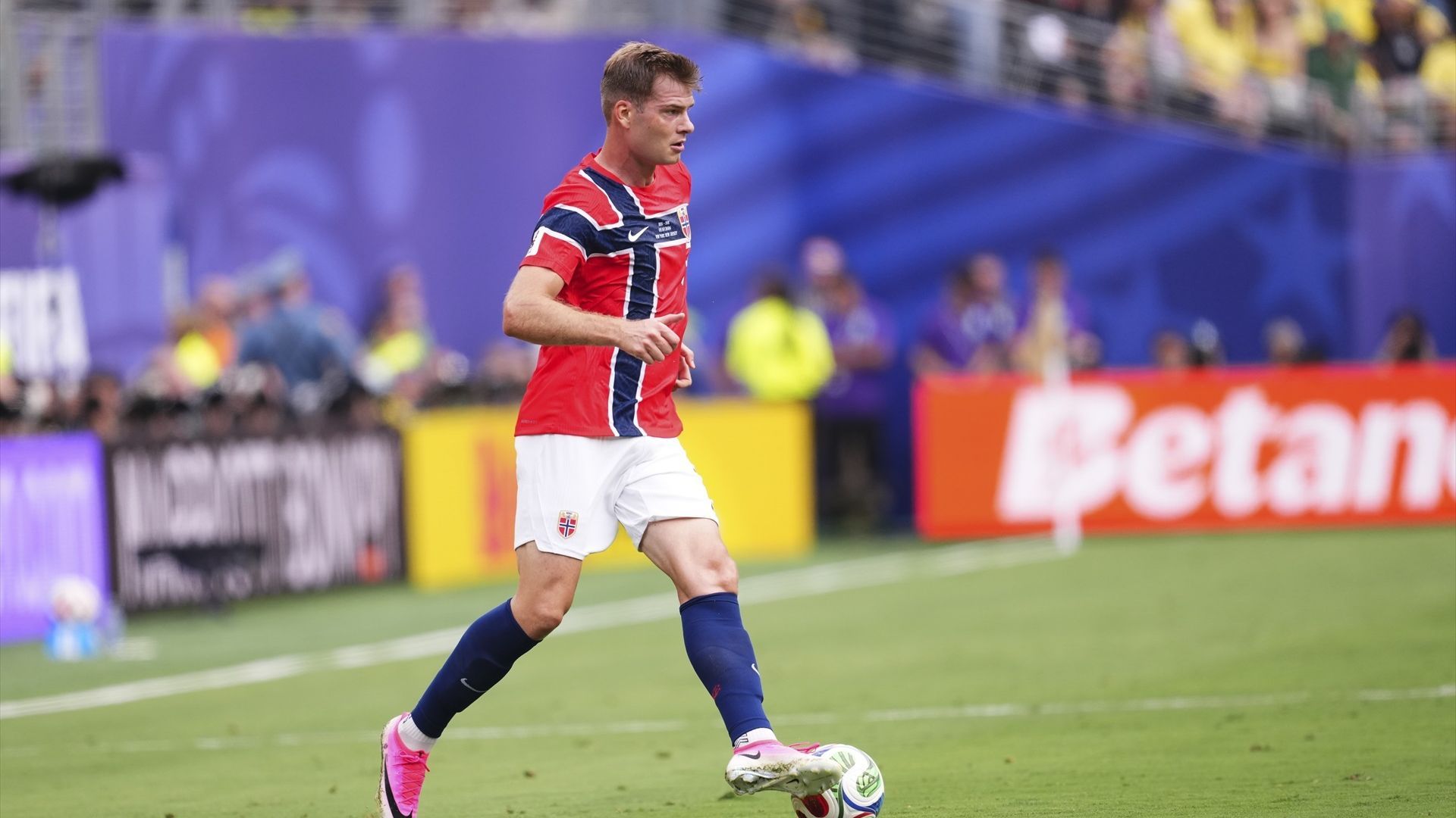 Alexander Sorloth, en un partido de Noruega en el Mundial Alexander Sorloth, en un partido de Noruega en el Mundial