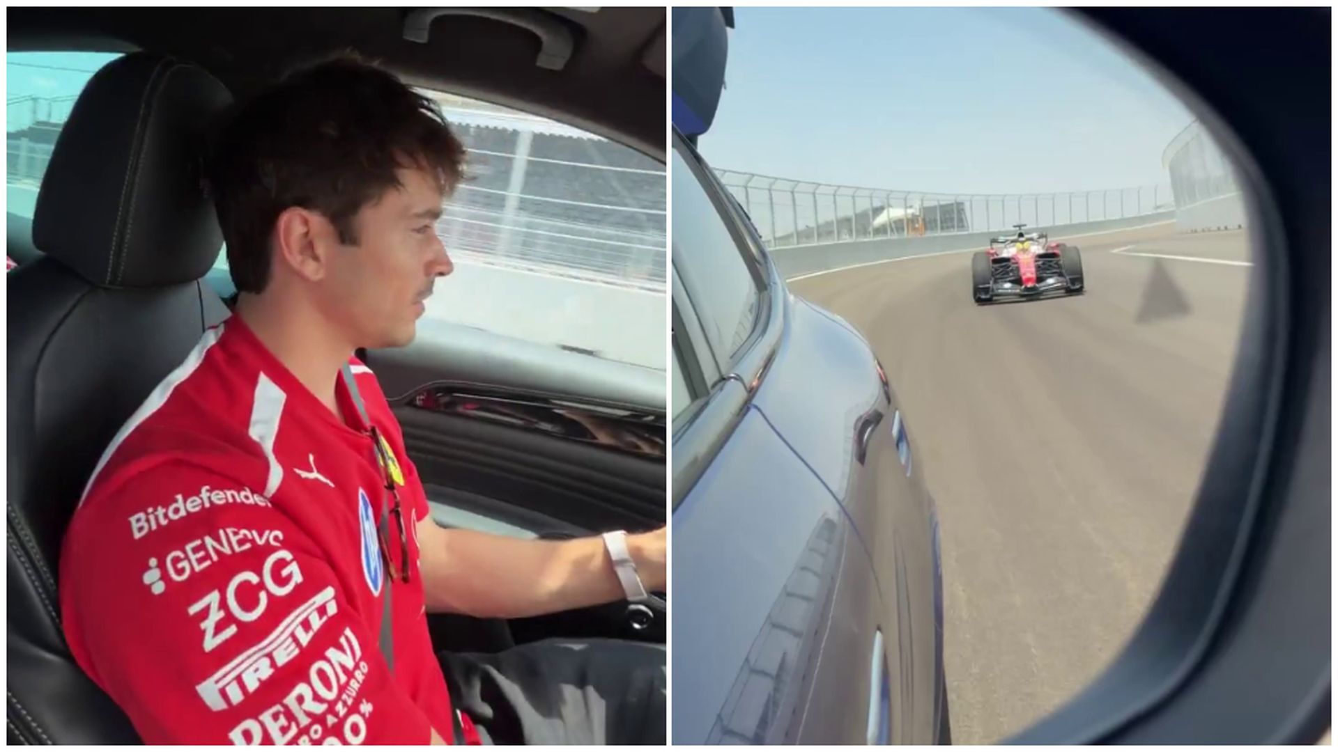 Charles Leclerc y Lewis Hamilton, en Madring