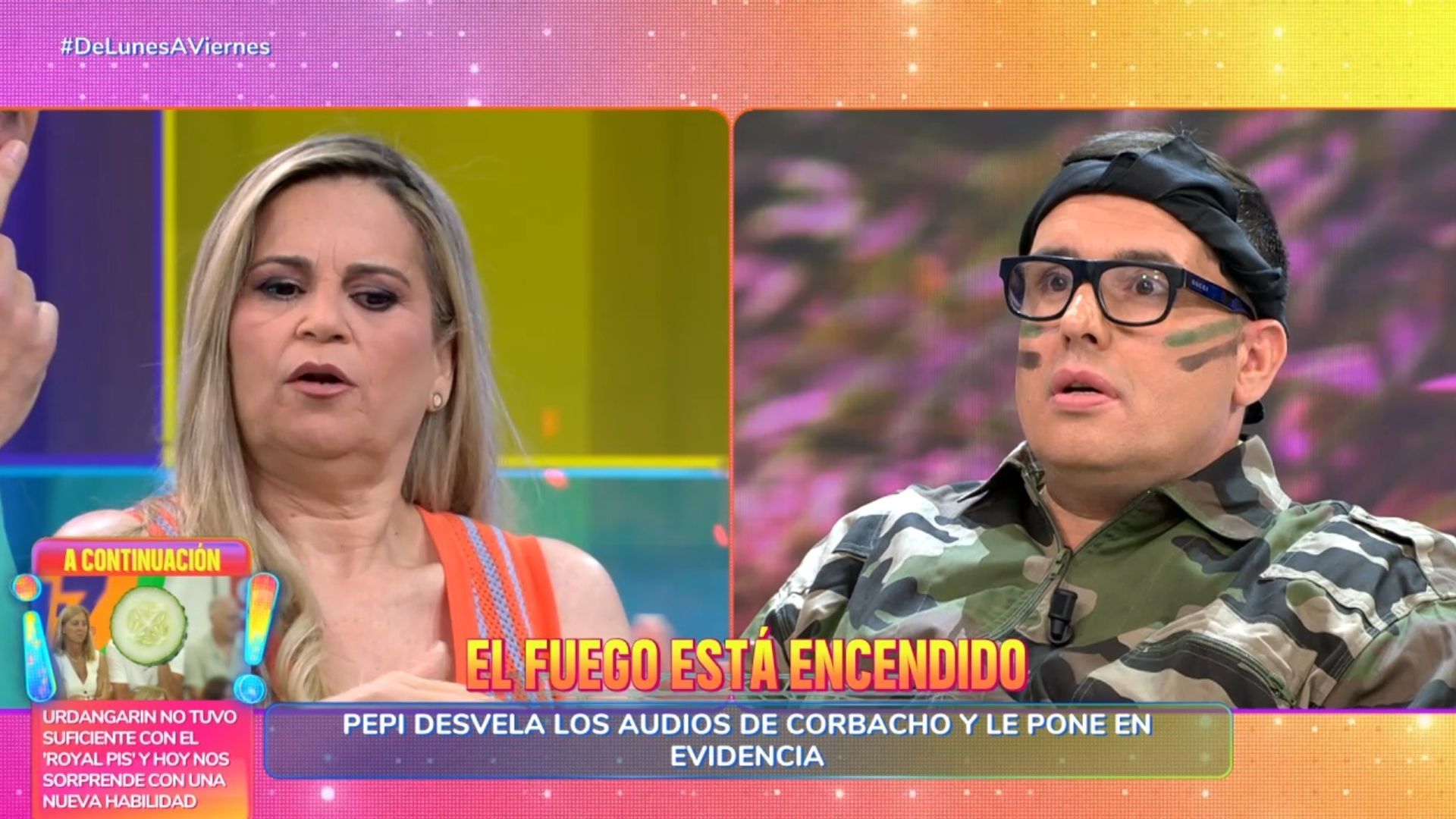 Corbacho y Pepi Valladares, cara a cara: se viven momentos de máxima tensión en plena publicidad de '¡De lunes a viernes!'