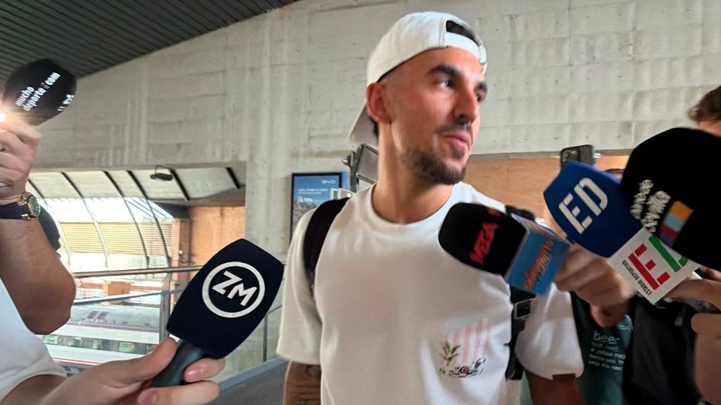Dani Ceballos, a su llegada a Santa Justa