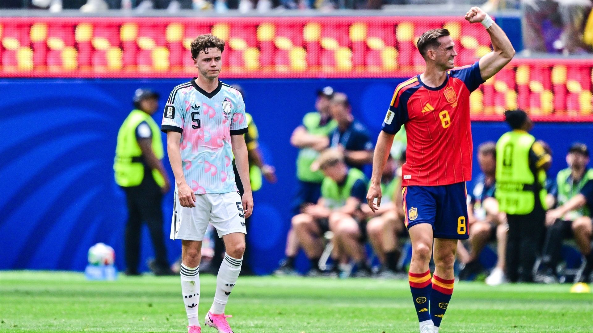 Fabián Ruiz celebra el gol ante Bélgica