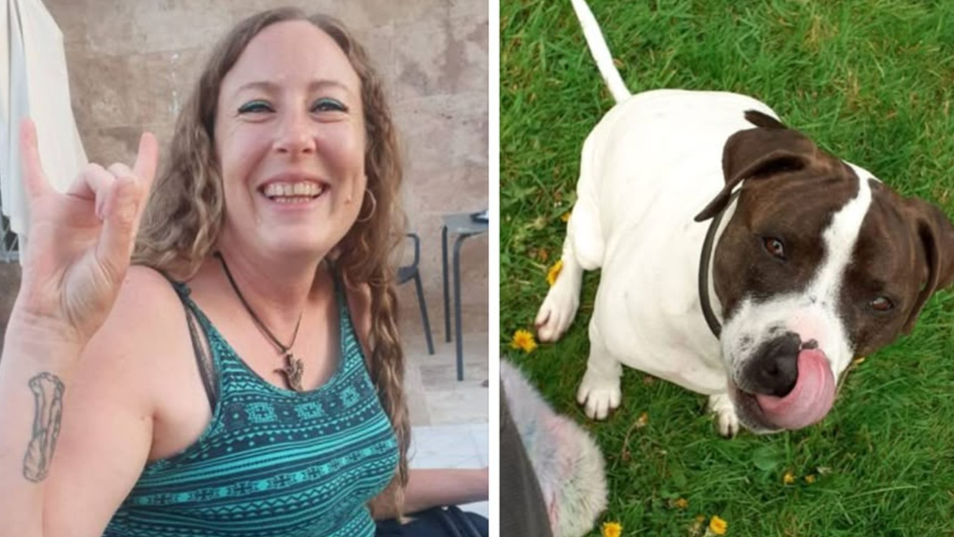 Imagen de la joven desaparecida junto a su perro, foto difundida por Patricia McGough Imagen de la joven desaparecida junto a su perro, foto difundida por Patricia McGough