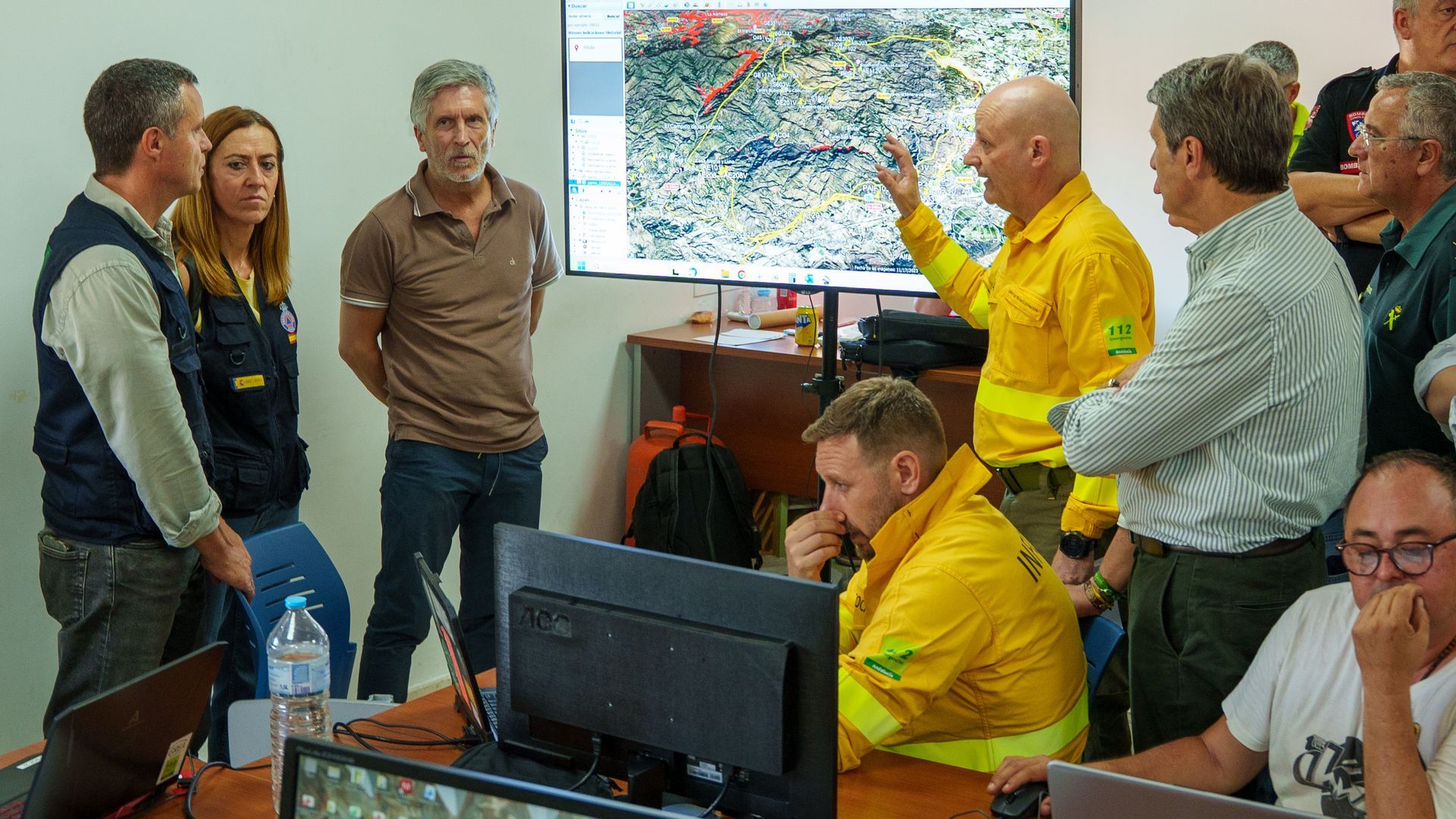 Incendio en Los Gallardos, Almería| Marlaska acude al puesto de mando en Turre para supervisar el seguimiento Incendio en Los Gallardos, Almería| Marlaska acude al puesto de mando en Turre para supervisar el seguimiento