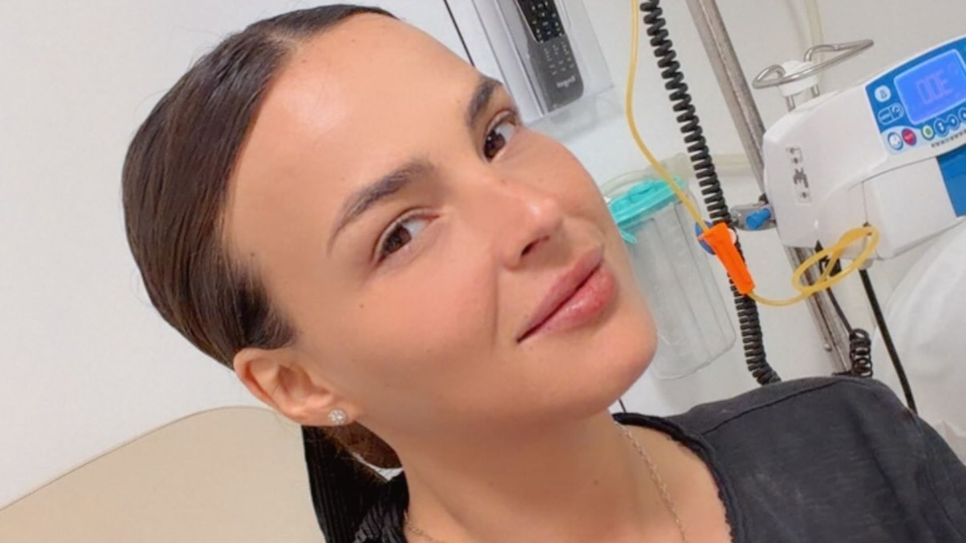 Marta Peñate, en el hospital para su quimioterapia Marta Peñate, en el hospital para su quimioterapia