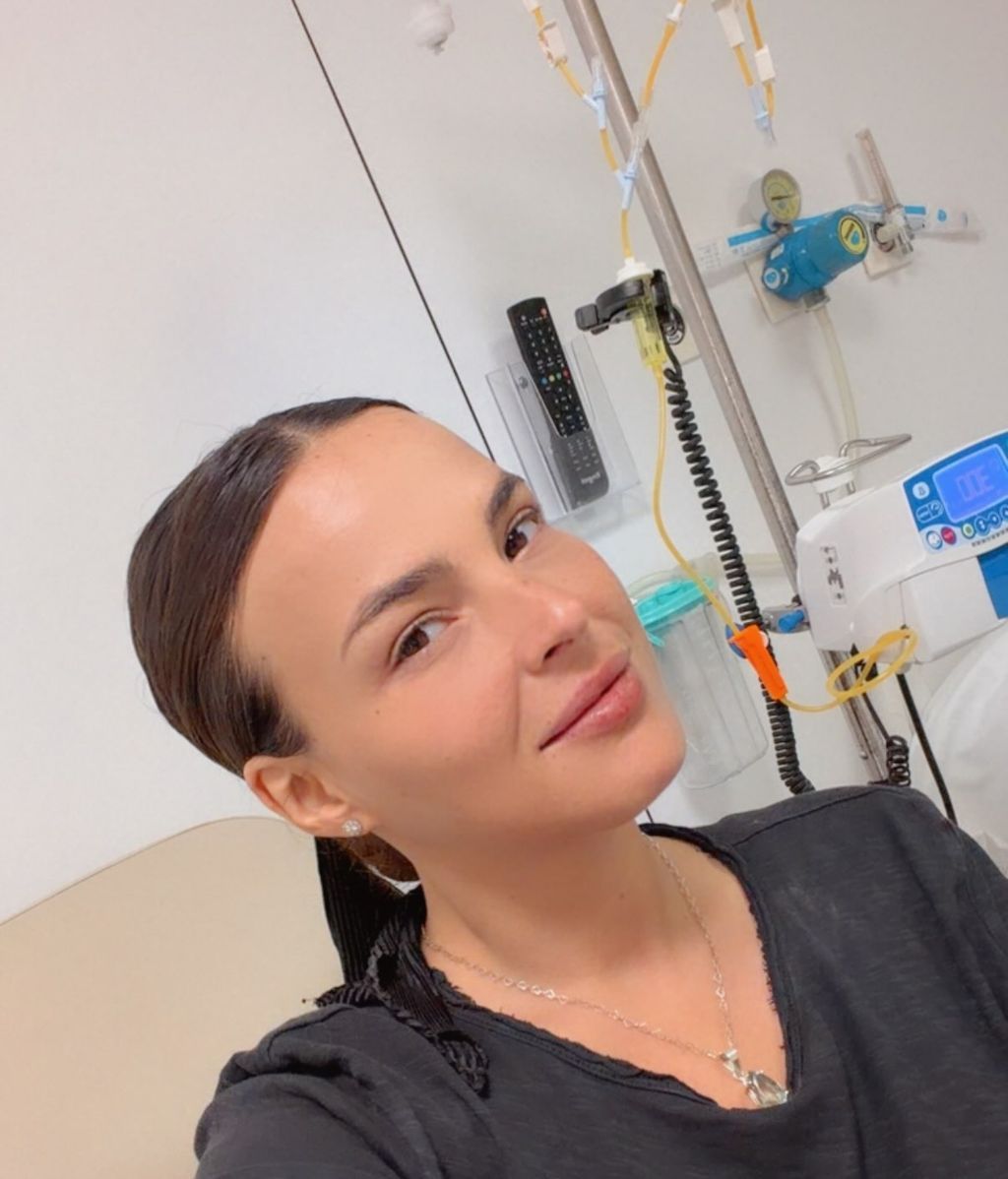 Marta Peñate, en el hospital para su quimioterapia