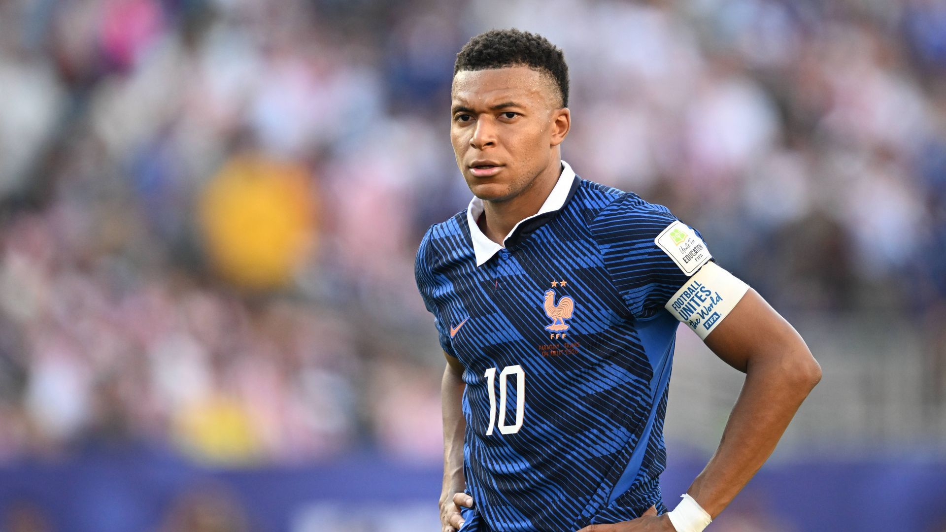 Mbappé, en el partido frente a Paraguay Mbappé, en el partido frente a Paraguay